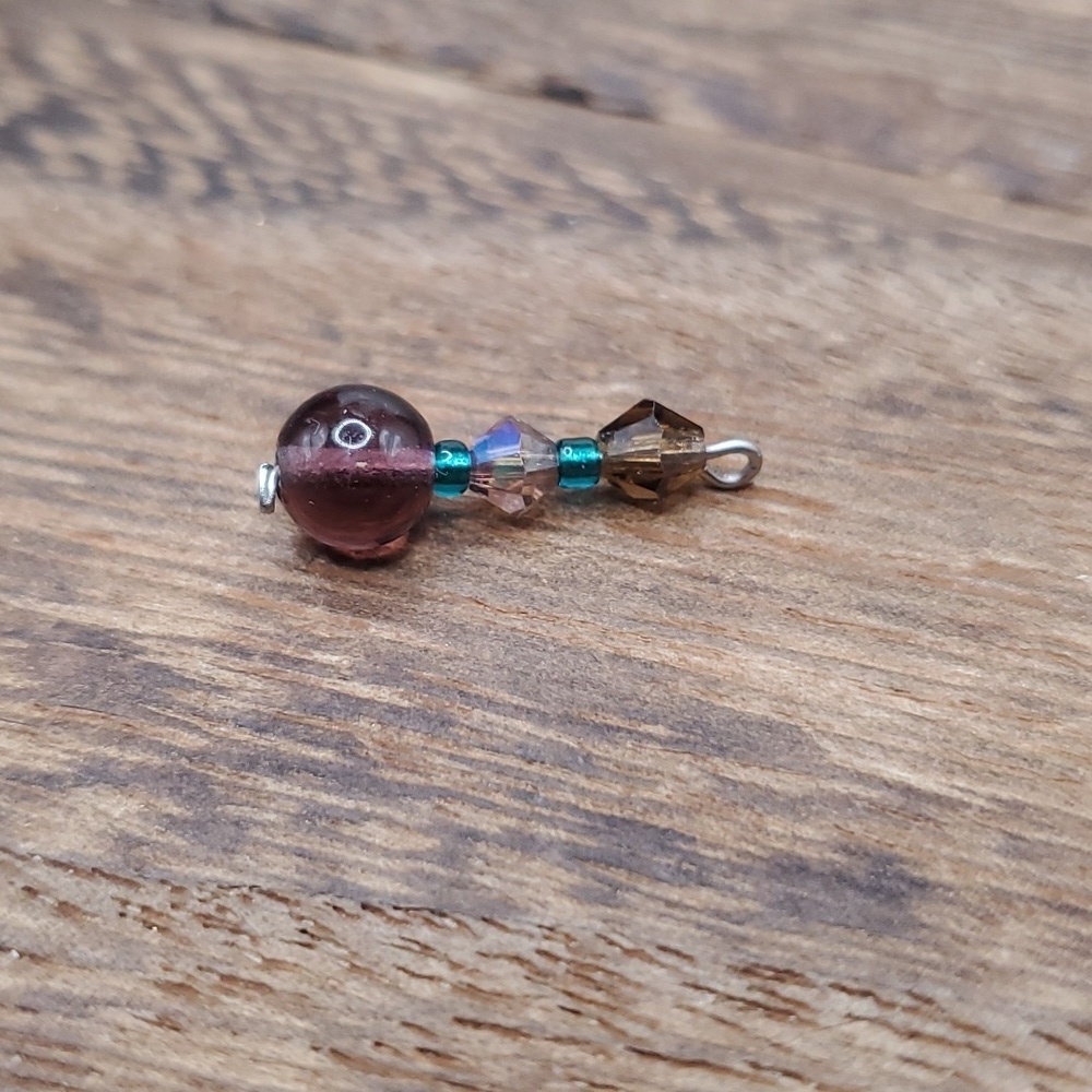 Purple amythest moondrop pendant